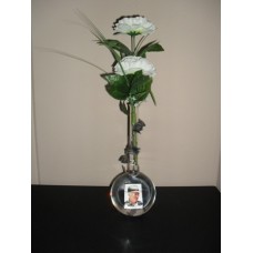 Fotovaas voor meerdere bloemen (2009) inclusief tinnen asroos (30246)